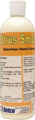 Detco - 16 oz Squeeze Bottle Waterless Cream Waterless Hand Cleaner - Yellow, Citrus Scent - Industrial Tool & Supply