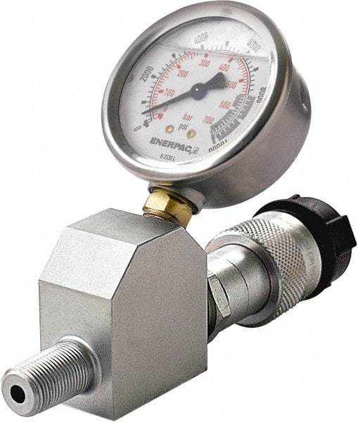 Enerpac - Hydraulic Pressure Gages & Adapters Type: Liquid-Filled Gauge Pressure Rating: 0 - 10000 - Industrial Tool & Supply
