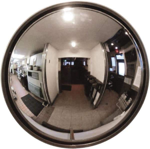 Se-Kure Domes&Mirrors - Indoor & Outdoor Round Convex Safety, Traffic & Inspection Mirrors - Acrylic Lens, Plastic Backing, 16" Diam, 48' Max Covered Distance - Industrial Tool & Supply