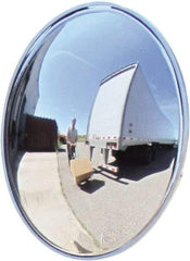 Se-Kure Domes&Mirrors - Indoor Round Convex Safety, Traffic & Inspection Mirrors - Acrylic Lens, Hardboard Backing, 24" Diam, 72' Max Covered Distance - Industrial Tool & Supply