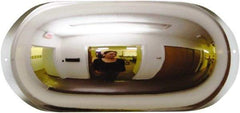 Se-Kure Domes&Mirrors - Indoor Oblong Convex Safety, Traffic & Inspection Mirrors - Acrylic Lens, Hardboard Backing, 8" High, 17' Max Covered Distance - Industrial Tool & Supply