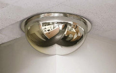 Se-Kure Domes&Mirrors - Indoor Round Dome Safety, Traffic & Inspection Mirrors - Acrylic Lens, 26" Diam, 26' Max Covered Distance - Industrial Tool & Supply