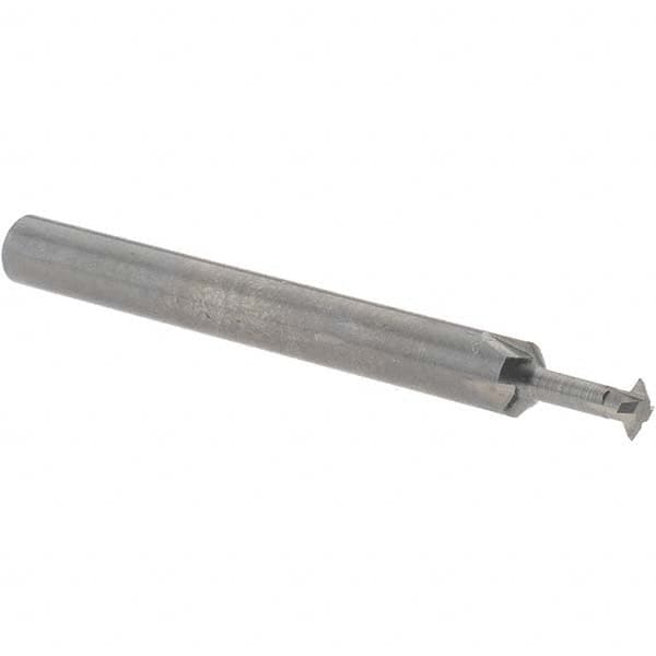 Accupro - 5/32° 5/32" Cut Diam, 0.045" Cut Width, 3/16" Shank, Solid Carbide Double-Angle Cutter - Industrial Tool & Supply