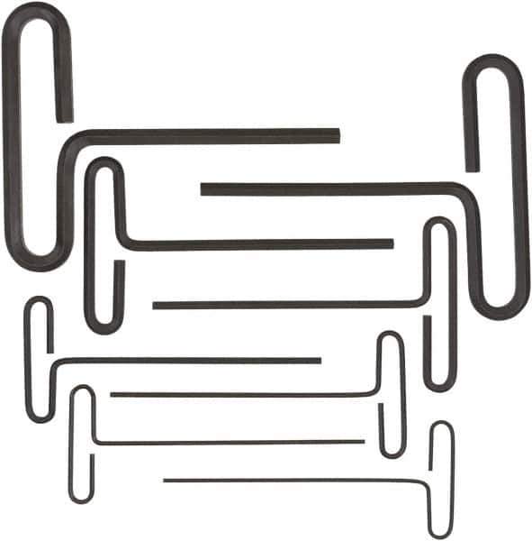 Bondhus - 8 Piece, Loop T-Handle Hex Key Set - 2 to 10mm Range, Protanium High Torque Steel - Industrial Tool & Supply