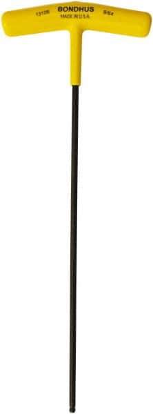 Bondhus - 1/8" Hex, T-Handle, Ball End Hex Key - 7.8" OAL, Protanium High Torque Steel, Inch System of Measurement - Industrial Tool & Supply