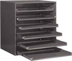 Durham - 6 Drawer, Small Parts Slide Rack Cabinet - 22" Deep x 23" Wide x 17" High - Industrial Tool & Supply