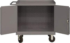 Durham - 2,000 Lb Capacity, 24" Wide x 36" Long x 40-1/2" High Mobile Cart - 2 Door, Steel, 2 Rigid/2 Swivel Casters - Industrial Tool & Supply