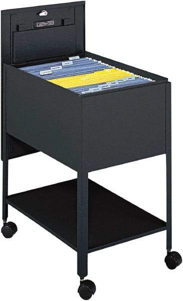 Safco - 16-1/2" Wide x 24-3/4" Long x 28-1/4" High Tote Cart - 1 Shelf, Steel - Industrial Tool & Supply