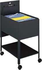 Safco - 16-1/2" Wide x 24-3/4" Long x 28-1/4" High Tote Cart - 1 Shelf, Steel - Industrial Tool & Supply