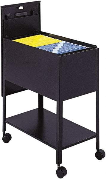 Safco - 16-1/2" Wide x 24-3/4" Long x 28-1/4" High Tote Cart - 1 Shelf, Steel - Industrial Tool & Supply