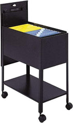 Safco - 16-1/2" Wide x 24-3/4" Long x 28-1/4" High Tote Cart - 1 Shelf, Steel - Industrial Tool & Supply
