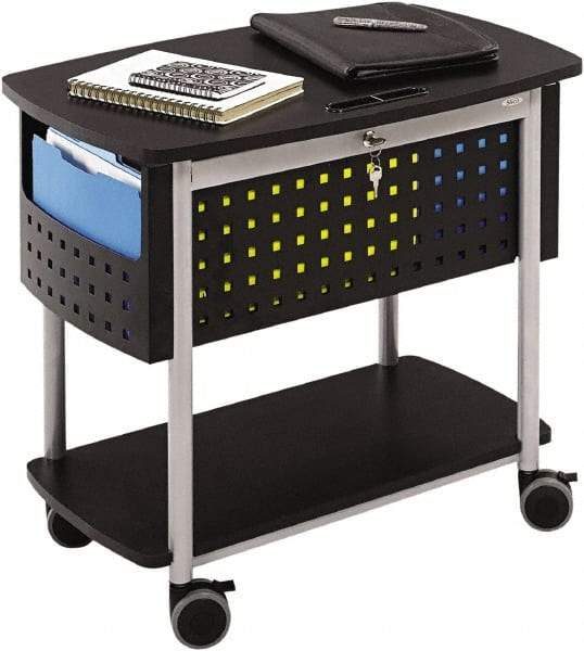 Safco - 25-3/4" Wide x 14" Long x 29-3/4" High File Cart - 2 Shelf, Steel - Industrial Tool & Supply