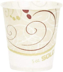 Solo - Paper Water Cups, Waxed, 5 oz, 100/Bag, 30 Bags/Carton - Multicolor - Industrial Tool & Supply