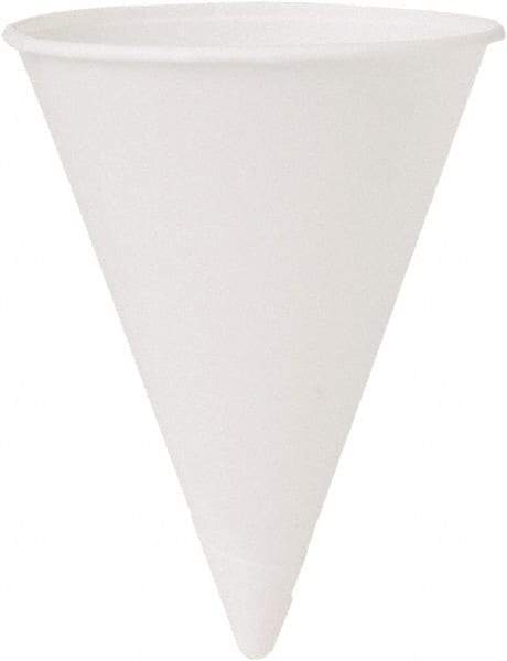 Solo - Cone Water Cups, Cold, Paper, 4 oz, 200/Bag, 25 Bags/Carton - White - Industrial Tool & Supply