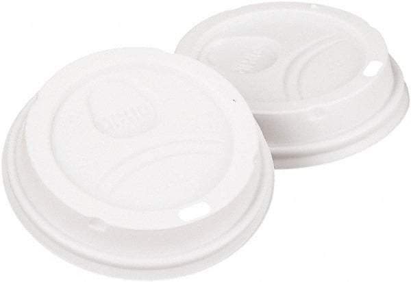 Dixie - Dome Lid Fits 10-16 oz Perfectouch Cups, 12-20 oz Hot Cups, WiseSize, 500/CT - White - Industrial Tool & Supply
