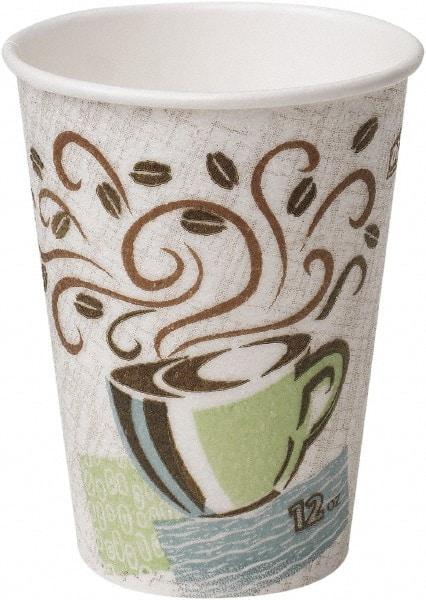 Dixie - PerfecTouch Hot Cups, Paper, 8 oz, 50/Pack - Coffee Dreams Design - Industrial Tool & Supply