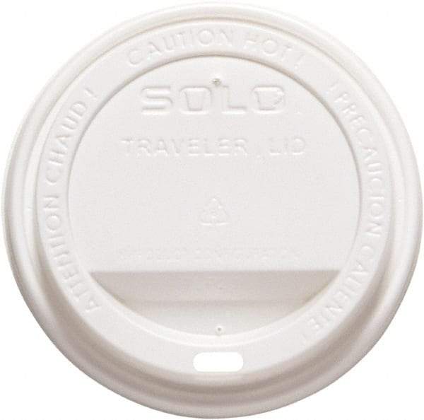 Solo - Traveler Drink-Thru Lid, 1000/Carton - White - Industrial Tool & Supply