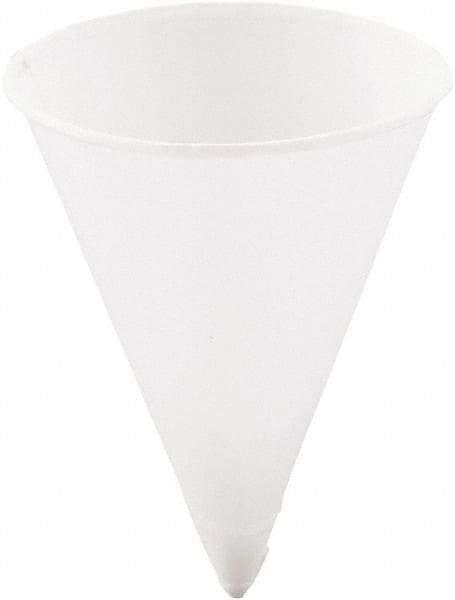 Solo - Cone Water Cups, Paper, 4 oz, Rolled Rim, 200/Bag, 25 Bags/Carton - White - Industrial Tool & Supply