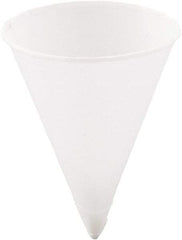 Solo - Cone Water Cups, Paper, 4 oz, Rolled Rim, 200/Bag, 25 Bags/Carton - White - Industrial Tool & Supply