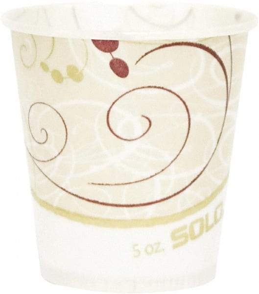 Solo - Paper Water Cups, Waxed, 5 oz, 100/Pack - Multicolor - Industrial Tool & Supply