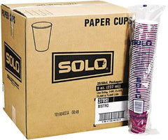 Solo - Bistro Design Hot Drink Cups, Paper, 10 oz, 1000/Carton - Maroon - Industrial Tool & Supply