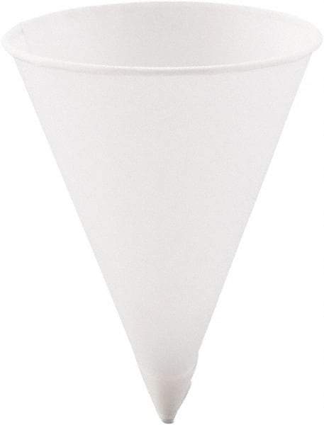 Solo - Cone Water Cups, Paper, 4.25 oz, Rolled Rim, 5000/Carton - White - Industrial Tool & Supply