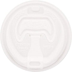 DART - Optima Reclosable Lid, 12-24 oz Foam Cups, 100/Bag, 10 Bags/Carton - White - Industrial Tool & Supply