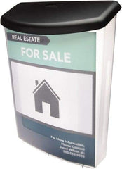 Deflect-o - 10" Wide x 4-1/2" Deep x 13-1/8" High, 1 Compartment, Polypropylene Outdoor Literature Box - Clear/Black, 9" Compartment Width x 3-1/2" Compartment Depth x 11" Compartment Height - Industrial Tool & Supply