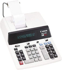 Canon - Fluorescent Printing Calculator - White, AC Powered, 12.2" Long x 9" Wide - Industrial Tool & Supply