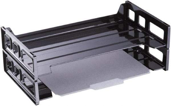 UNIVERSAL - Black Document Organizer - Plastic - Industrial Tool & Supply
