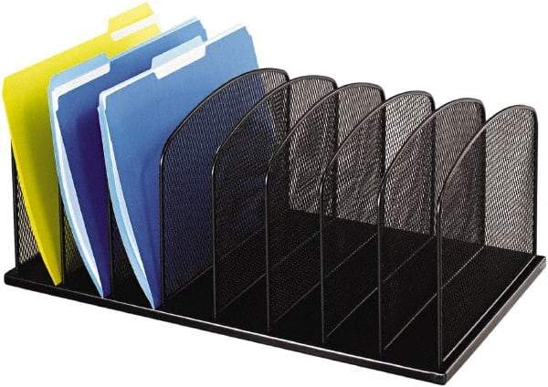 Safco - Black Desk Top Organizer - Steel, Mesh - Industrial Tool & Supply