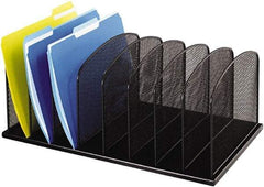 Safco - Black Desk Top Organizer - Steel, Mesh - Industrial Tool & Supply