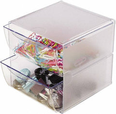 Deflect-o - Clear Desk Top Organizer - Plastic - Industrial Tool & Supply