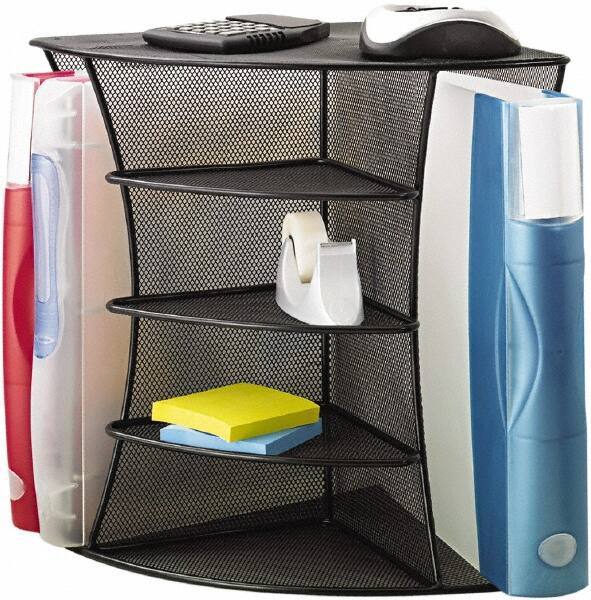 Safco - Black Desk Top Organizer - Steel, Mesh - Industrial Tool & Supply