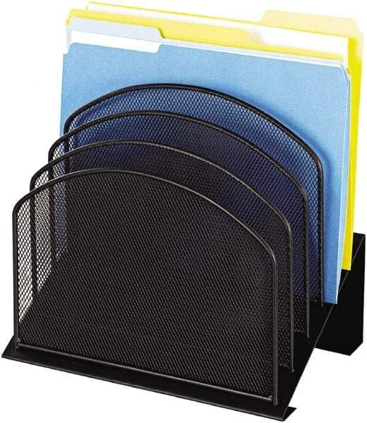 Safco - Black Desk Top Organizer - Steel, Mesh - Industrial Tool & Supply