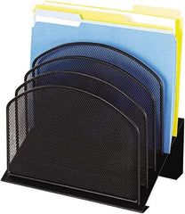 Safco - Black Desk Top Organizer - Steel, Mesh - Industrial Tool & Supply