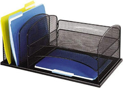 Safco - Black Combination File Sorter - Steel, Mesh - Industrial Tool & Supply