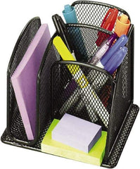 Safco - Black Desk Top Organizer - Steel - Industrial Tool & Supply
