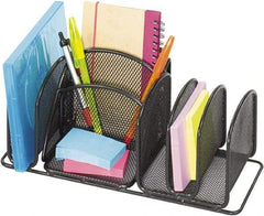 Safco - Black Desk Top Organizer - Steel - Industrial Tool & Supply