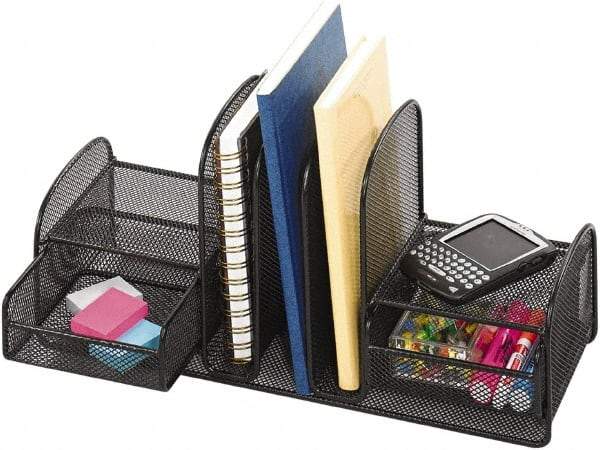 Safco - Black Document Organizer - Steel, Mesh - Industrial Tool & Supply