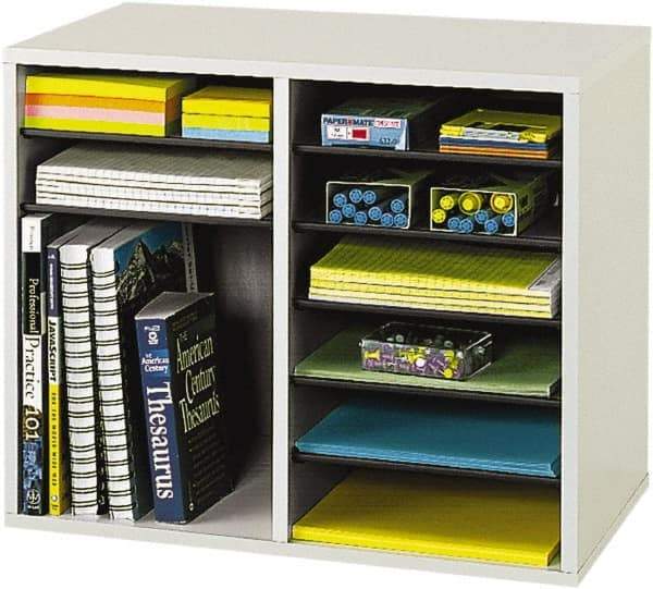 Safco - Gray Document Organizer - Fiberboard, Hardboard, Laminated Compressed Wood - Industrial Tool & Supply