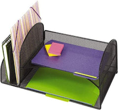 Safco - Black Combination File Sorter - Steel, Mesh - Industrial Tool & Supply