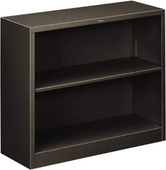 Hon - 2 Shelf, 29" High x 34-1/2" Wide Bookcase - 13-3/16" Deep, Steel, Charcoal - Industrial Tool & Supply