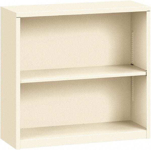 Hon - 2 Shelf, 29" High x 34-1/2" Wide Bookcase - 12" Deep, Steel, Putty - Industrial Tool & Supply
