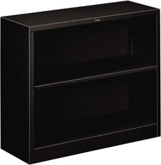 Hon - 2 Shelf, 29" High x 34-1/2" Wide Bookcase - 12-5/8" Deep, Steel, Black - Industrial Tool & Supply