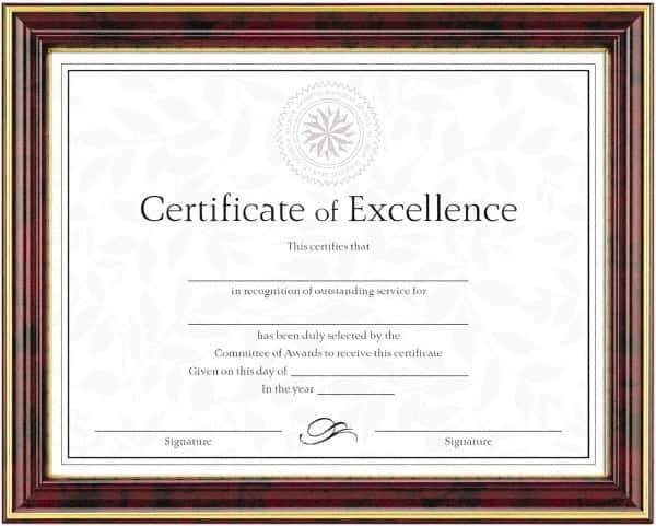 Dax - Mahogany & Gold Document Holders-Certificate/Document - 11" High x 8-1/2" Wide - Industrial Tool & Supply