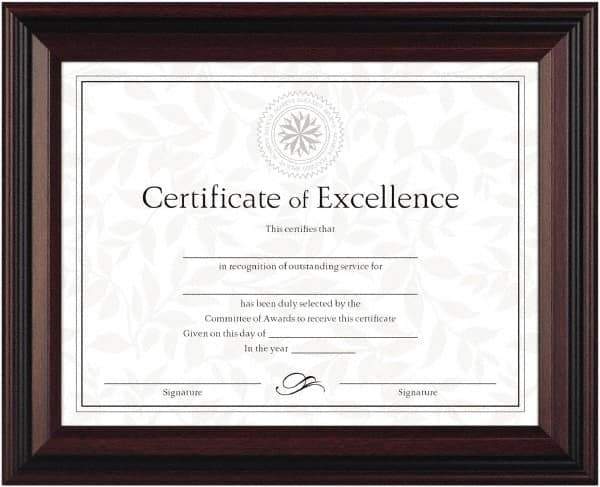 Dax - Rosewood & Black Desk/Wall Photo Frame - 11" High x 8-1/2" Wide - Industrial Tool & Supply