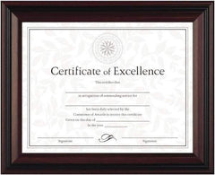 Dax - Rosewood & Black Desk/Wall Photo Frame - 11" High x 8-1/2" Wide - Industrial Tool & Supply