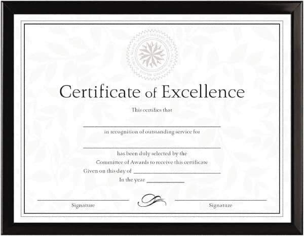 Dax - Black Document Holders-Certificate/Document - 11" High x 8-1/2" Wide - Industrial Tool & Supply