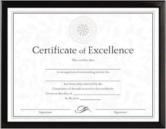 Dax - Black Document Holders-Certificate/Document - 11" High x 8-1/2" Wide - Industrial Tool & Supply